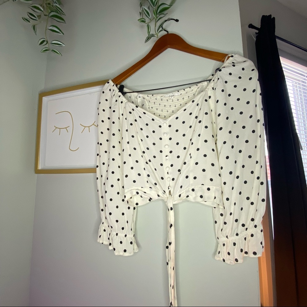 Polka dot crop top